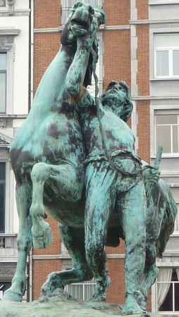 Gaulois domptant un Cheval par Alphonse de Tombay